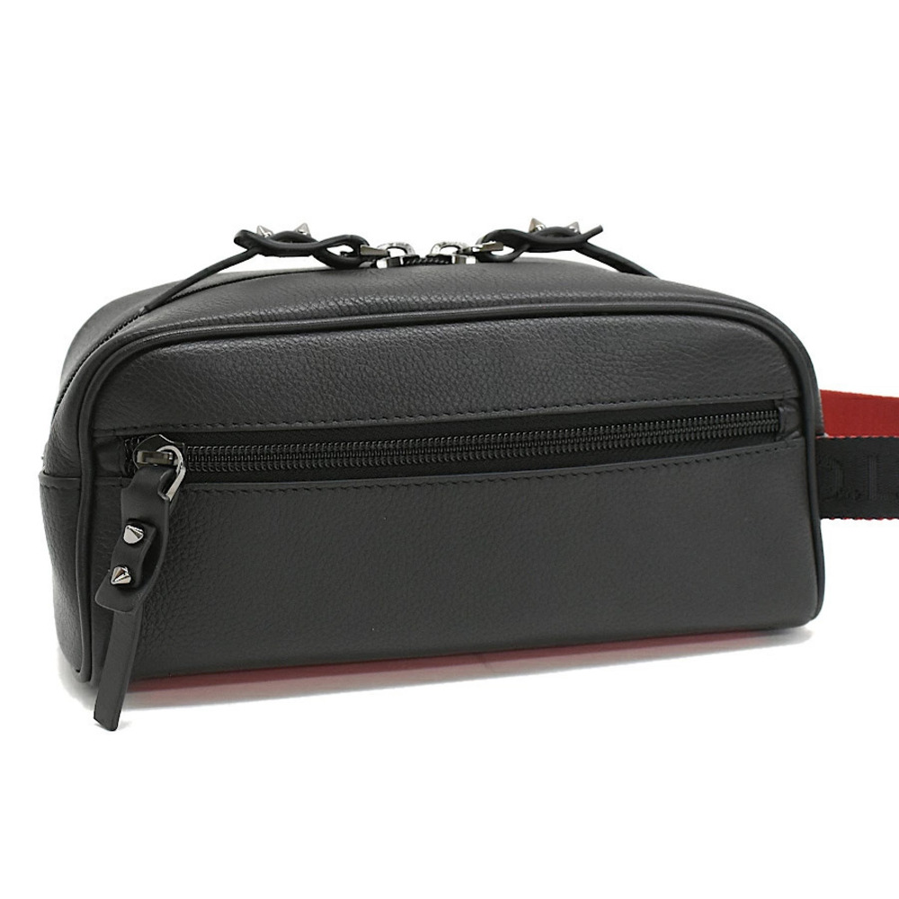 Christian Louboutin Blaster Clutch Bag Pouch Clutch Leather Sole Black Red